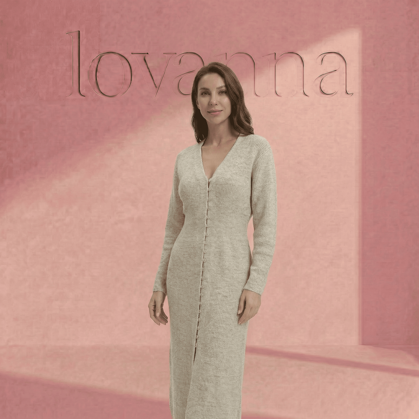 The Lovaana Knitted Cardigan Dress