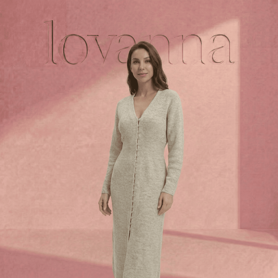 The Lovaana Knitted Cardigan Dress