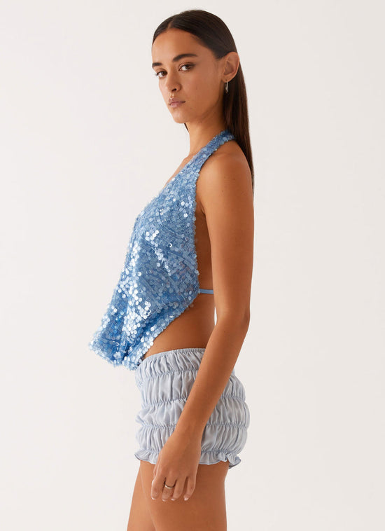 Rio Dreams Cowl Neck Halter Top