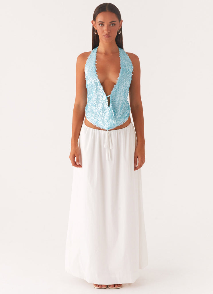 Rio Dreams Cowl Neck Halter Top