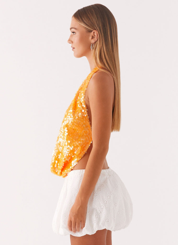 Rio Dreams Cowl Neck Halter Top